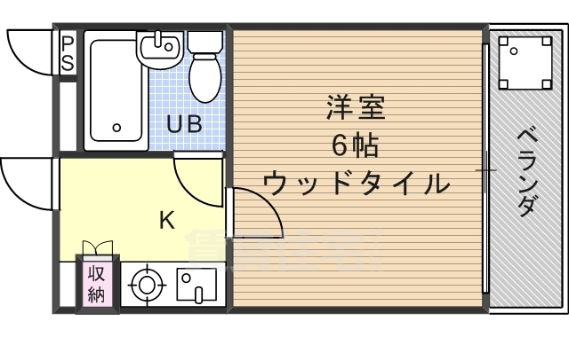 京都市伏見区東柳町のマンションの間取り