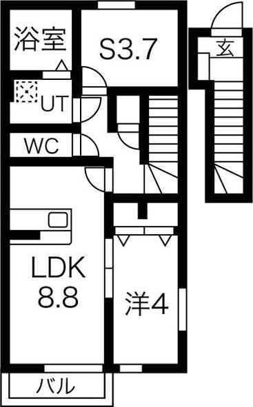 フルールポミエA棟の間取り