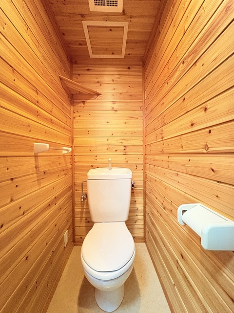 トイレ　木目状の癒されるさわやかなトイレ空間☆