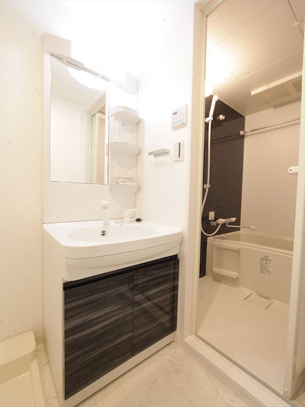 洗面設備　脱衣所　独立洗面台（シャンプードレッサー付）