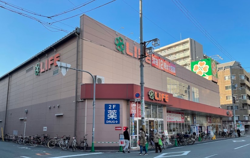 スーパー　ライフ大国町店（スーパー）まで456m