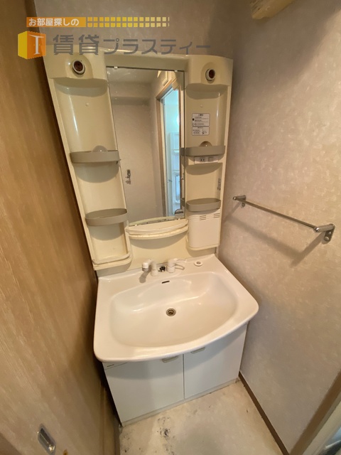 洗面設備　準備が捗る独立タイプ。