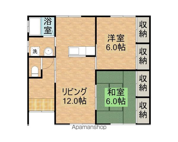 ＪＲ日豊本線 西都城駅 バス乗車時間：5分 最寄りバス停で下車 徒歩1分 1階建 築25年の間取り写真