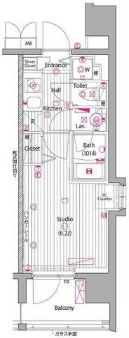 ＪＲ山手線 渋谷駅 徒歩8分 12階建 築15年の間取り写真