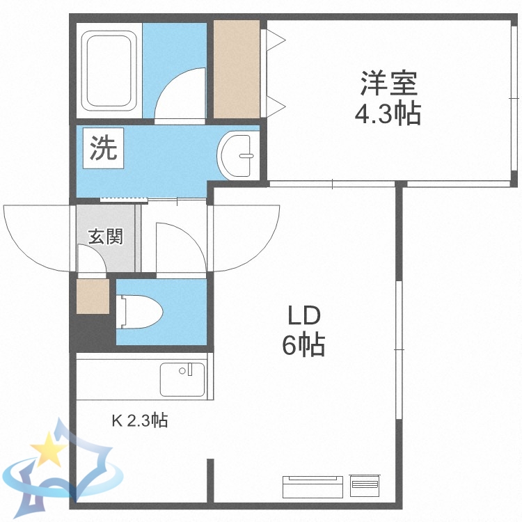 グランヴェール北円山の間取り写真