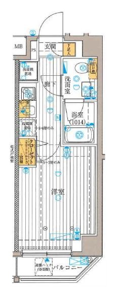 東京メトロ有楽町線 豊洲駅 徒歩15分 9階建 築18年の間取り写真