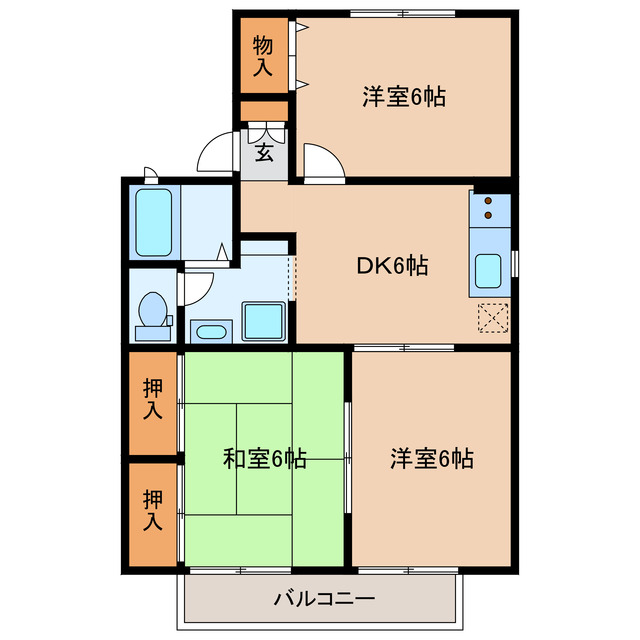 セジュールパークリブの間取り