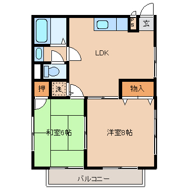 パ-クマンション東川口の間取り写真