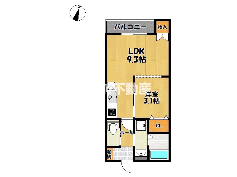 三養基郡基山町大字長野のアパートの間取り