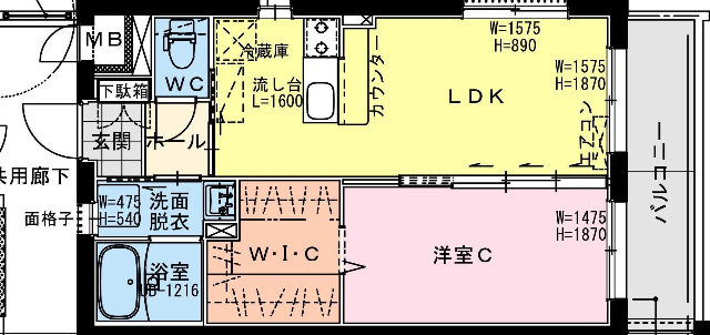 【クロスワイズ中西町の間取り】