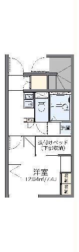 前橋市総社町のアパートの間取り