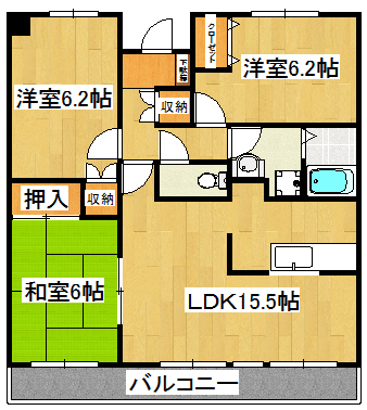 フレラヴィーヌ北本町の間取り