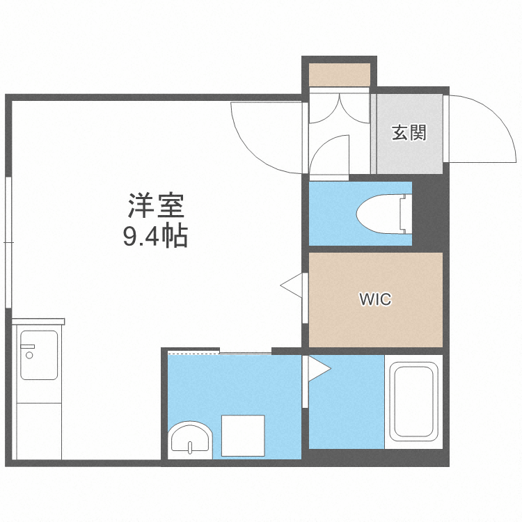 札幌市中央区南十一条西のマンションの間取り