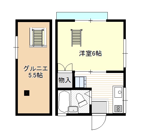 グリーンハイツ山崎Ｂの間取り