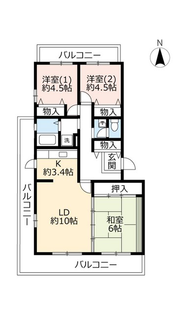 ＵＲ東山台ハイツの間取り