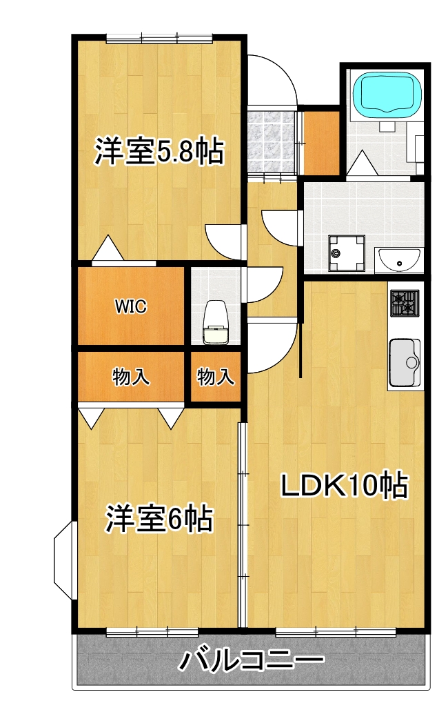 横浜市都筑区東山田のマンションの間取り