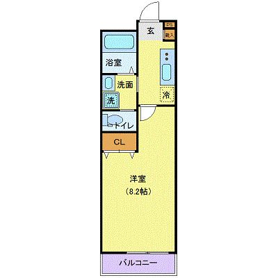 仙台市太白区越路のアパートの間取り