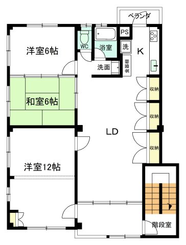 多気西町マンションの間取り