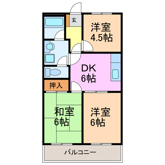 【ユーキパレス緑の間取り】