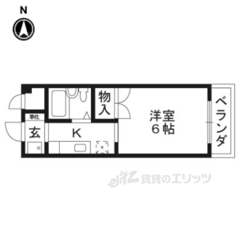 亀岡市篠町柏原のマンションの間取り