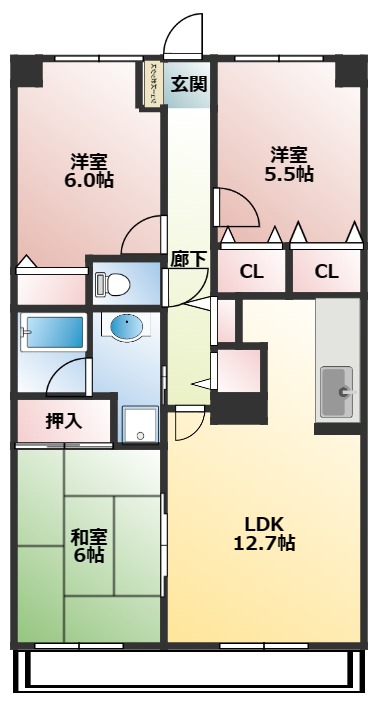 マンション・ベルシーの間取り