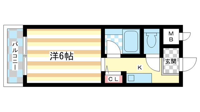 奈良市あやめ池北のマンションの間取り