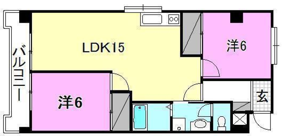 【松山市道後樋又のマンションの間取り】