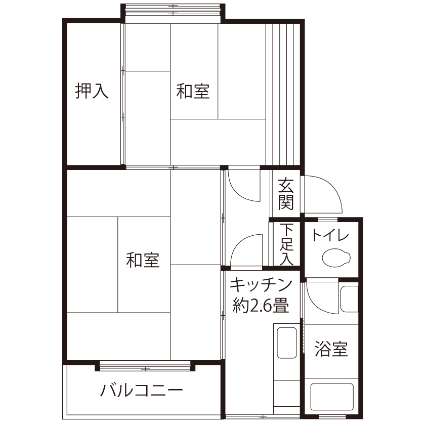 【JKK東京　福生加美平住宅12-505の間取り】