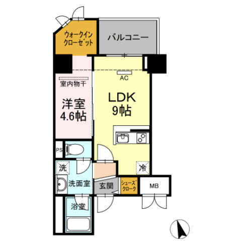 【広島市中区大手町のマンションの間取り】