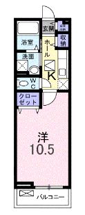 高松市紙町のアパートの間取り