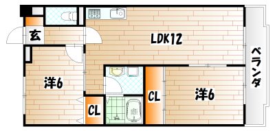 クレベール社ノ木の間取り