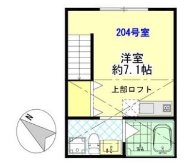 足立区綾瀬のアパートの間取り