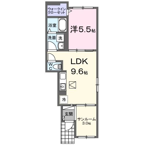 仮称；小室町アパートの間取り