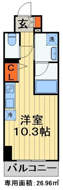 千葉市中央区中央のマンションの間取り