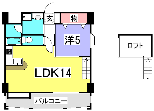 広島市西区井口台のマンションの間取り