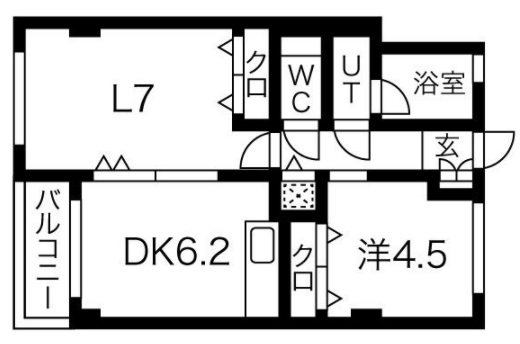 神戸市垂水区霞ケ丘のマンションの間取り