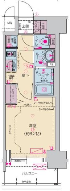 【プレサンス堺筋本町ディスティニーの間取り】