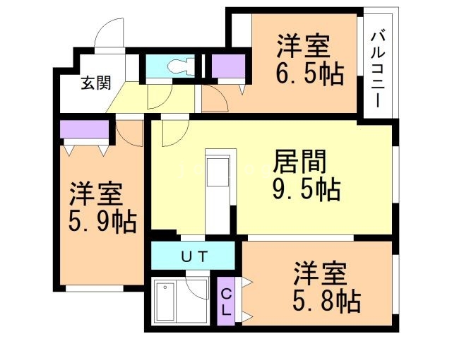 メニーズコート北園プレミアの間取り