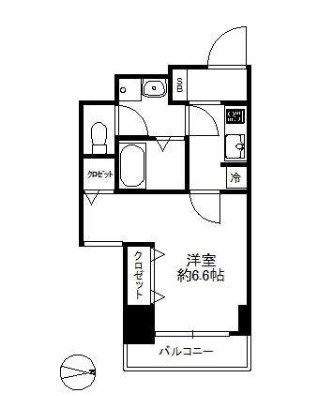 大阪市中央区島町のマンションの間取り