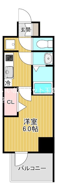 大阪市天王寺区勝山のマンションの間取り