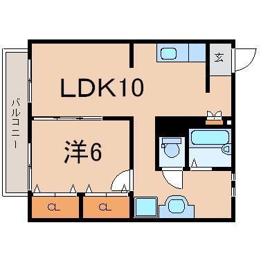 メゾン東浜の間取り