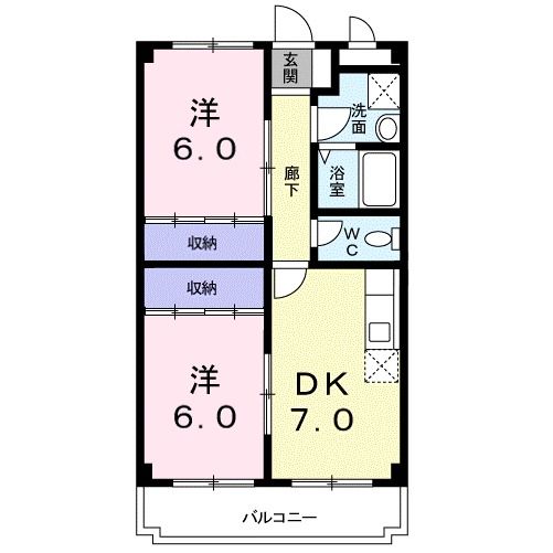 草津市野路町のマンションの間取り