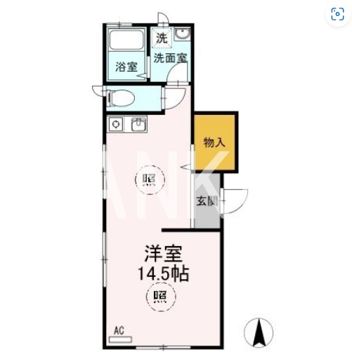 総社市駅前のアパートの間取り