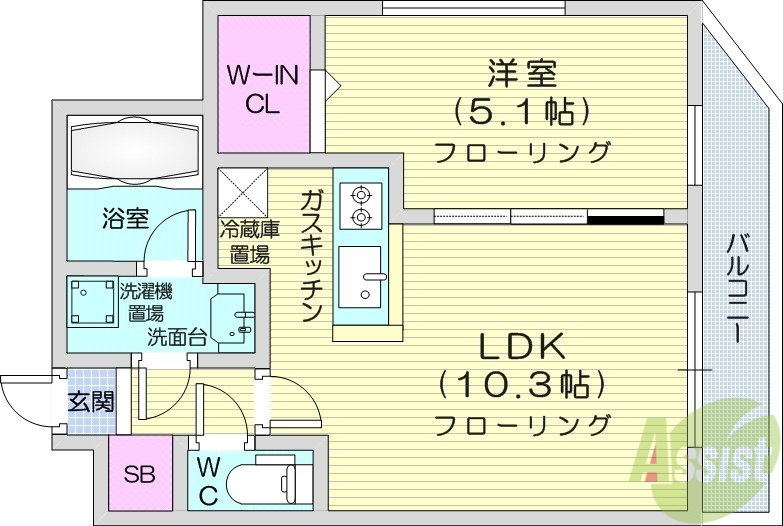 アークネスト円山の間取り