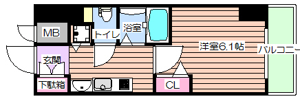 プレサンス堺筋本町フィリアの間取り