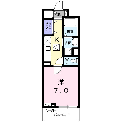 広島市安佐南区川内のアパートの間取り