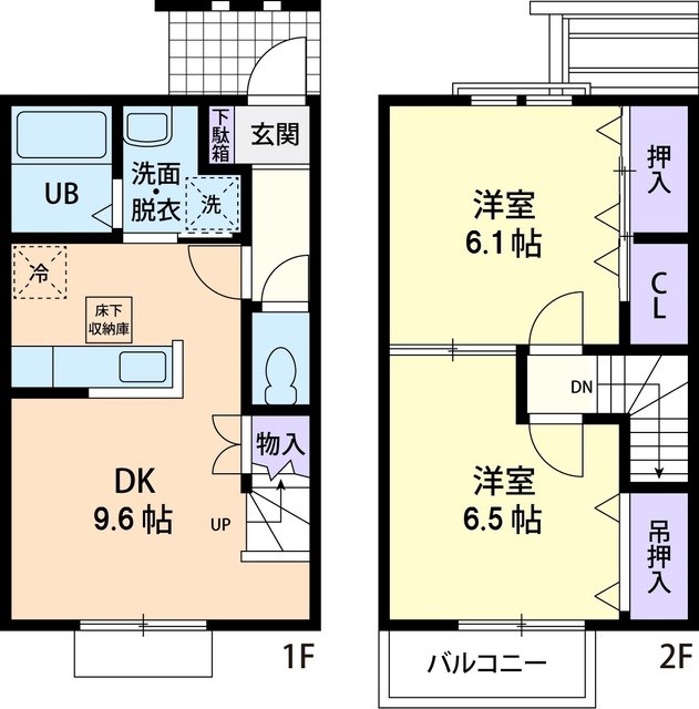 フラワーヒルズ　Ｂの間取り