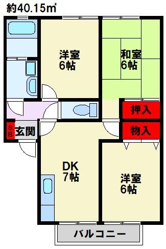 コーポ唐戸の間取り