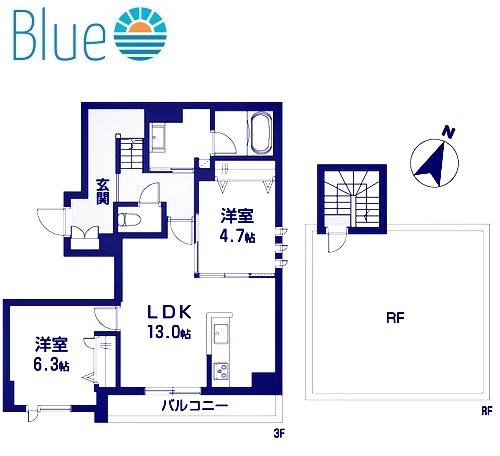 鎌倉市坂ノ下のマンションの間取り