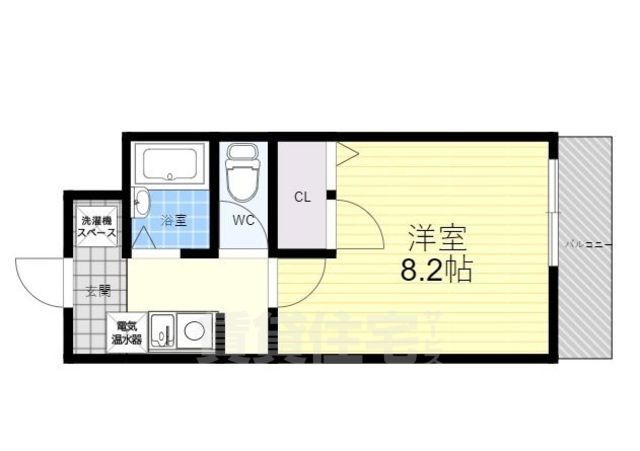 大津市雄琴のアパートの間取り